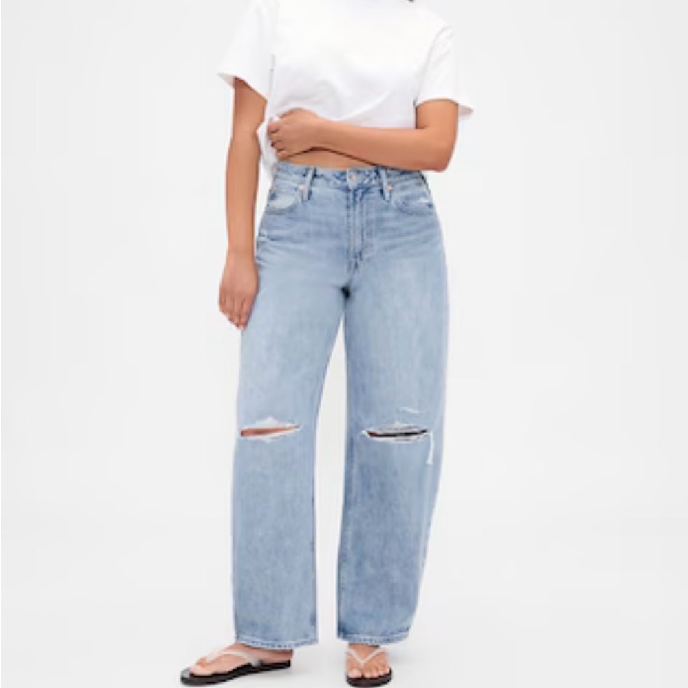 GAP - Curvy High Rise Barrel Jeans - 18/34